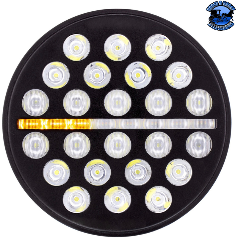 ULTRALIT - 24 HIGH POWER LED CIRCULAR LIGHT WITH DUAL COLOR LED POSITION LIGHT BAR #36452 LED Circular Light Black