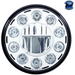Black ULTRALIT - 11 High Power LED 7" Crystal Headlight - Chrome #31355 LED Headlight