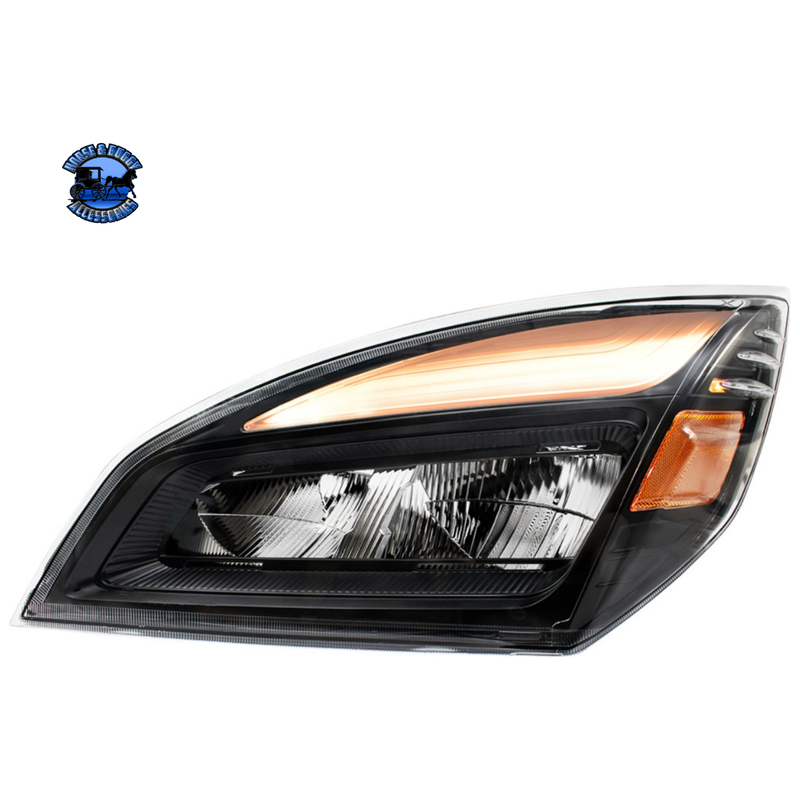 HIGH POWER LED HEADLIGHT FOR 2018-2024 FREIGHTLINER CASCADIA (Choose Color) (Choose Side) HEADLIGHT Chrome / Driver's Side,Chrome / Passenger's Side,Black / Driver's Side,Black / Passenger's Side Light Gray