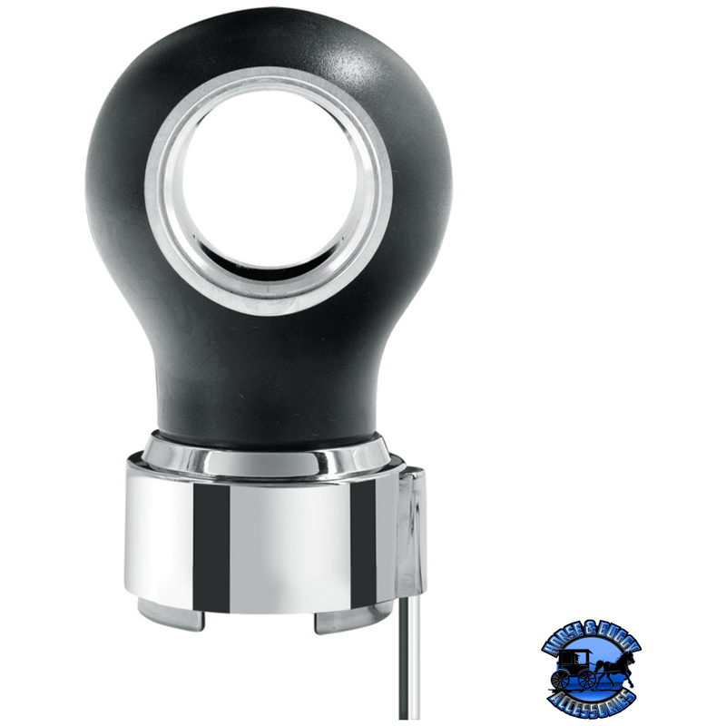 THREAD-ON CHARLOTTE STYLE GEARSHIFT KNOB WITH LED 9/10 SPEED ADAPTER  (Choose Finish)(Choose LED Color) Knob Chrome / Amber,Chrome / Blue,Chrome / White,Chrome / Red,Matte Black / Amber,Matte Black / Blue,Matte Black / White,Matte Black / Red Dark Slate Gray