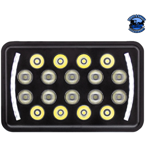 Dark Slate Gray ULTRALIT - 18 High Power LED Rectangular Light With LED Position Light Bar #36449 LED Rectangular Light