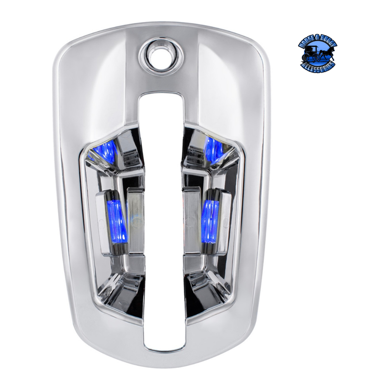 6 LED CHROME DOOR HANDLE COVER FOR 2018-2024 FREIGHTLINER CASCADIA (Choose Color) (Choose Side) DOOR HANDLE Blue LED / Driver's Side,Blue LED / Passenger's Side Light Gray