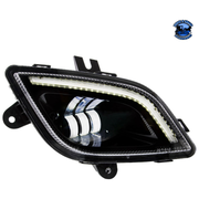 34 LED FOG LIGHT WITH LED LIGHT BAR FOR 2018-2024 FREIGHTLINER CASCADIA (Choose Color) (Choose Side) Headlight Black / Passenger's Side Light Gray