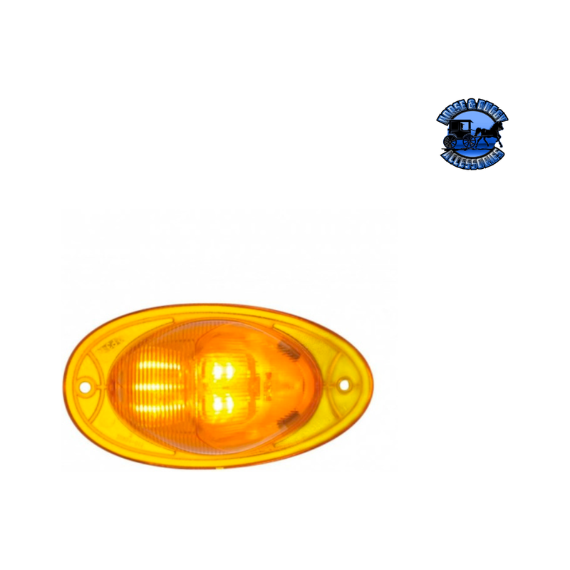 7 LED TURN SIGNAL LIGHT FOR 2008-2017 FREIGHTLINER CASCADIA - DOME LENS, AMBER LED/CLEAR LENS (Choose Color) TURN SIGNAL Amber Dark Orange