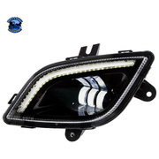 34 LED FOG LIGHT WITH LED LIGHT BAR FOR 2018-2024 FREIGHTLINER CASCADIA (Choose Color) (Choose Side) Headlight Black / Driver's Side Light Gray