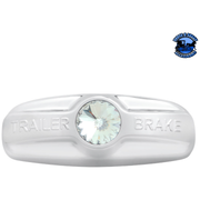 TRAILER BRAKE COVER WITH COLOR CRYSTAL FOR FREIGHTLINER CENTURY (1996-2011), COLUMBIA (2001-2017) (Choose Color) Trailer Brake Cover Clear Light Gray