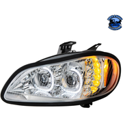 LED HEADLIGHT ASSEMBLY FOR 2003-2024 FREIGHTLINER M2 (Choose Color) (Choose Side) LED Headlight Chrome / Driver's Side Gray