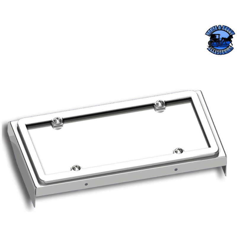 Stainless Single License Plate Holder For 2008-2017 Freightliner Cascadia #29098 License Plate Holder Gray