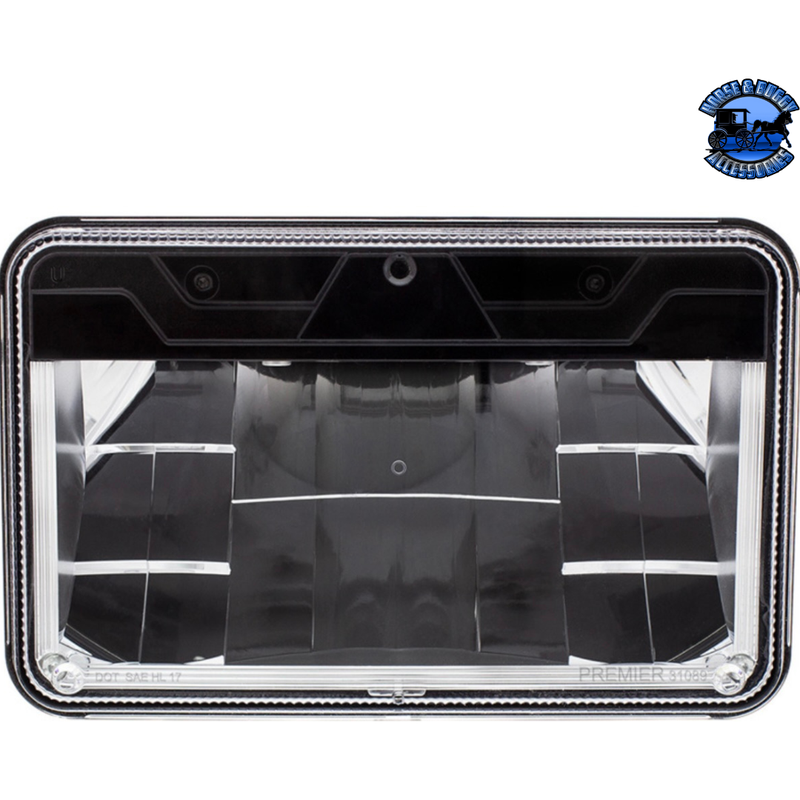 ULTRALIT - HIGH POWER LED 4" X 6" HEADLIGHT WITH POLYCARBONATE LENS & HOUSING (Choose High or Low) High Power LED High Dark Slate Gray
