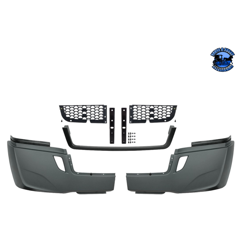 5-Piece Bumper Kit Without Fog Light Opening For 2018-2022 Freightliner Cascadia (Fog Light Optional) Bumper Kit Without Dark Slate Gray