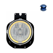 Crystal Headlight With Amber LED Halo Ring For 1996-2005 Freightliner Century #31281 Crystal Headlight Gray
