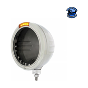 STAINLESS STEEL CLASSIC STRIPE HEADLIGHT NO BULB WITH LED SIGNAL (Choose Color) HEADLIGHT Amber Dark Slate Gray