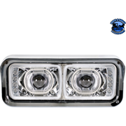 HIGH POWER LED PROJECTION HEADLIGHT WITH LED TURN SIGNAL & POSITION LIGHT BAR (Choose Color) (Choose Side) LED Headlight Chrome / Driver's Side,Chrome / Passenger's Side,Black / Driver's Side,Black / Passenger's Side Gray