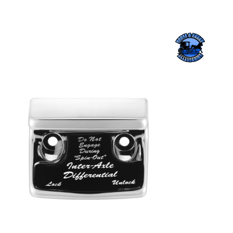 CHROME PLASTIC AXLE/DIFFERENTIAL SWITCH GUARD WITH GLOSSY STICKER FOR 1990-2010 FREIGHTLINER CLASSIC (Choose Color) Axle/Differential Switch Guard Blue,Black,Red,Silver,Green,Purple Lavender