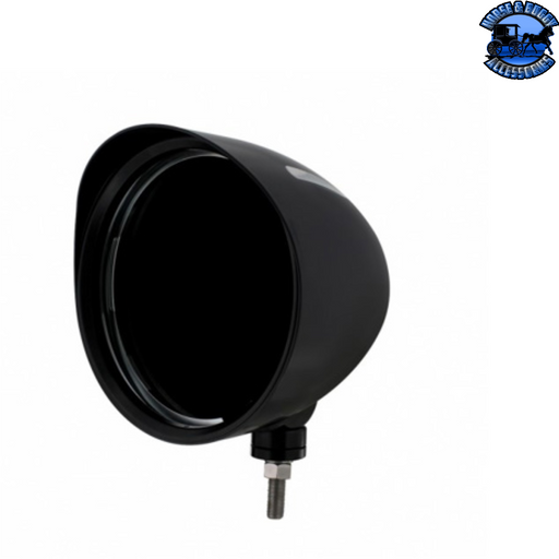 Black Black "BILLET" Style Groove Headlight Housing With Visor #31498 HEADLIGHT