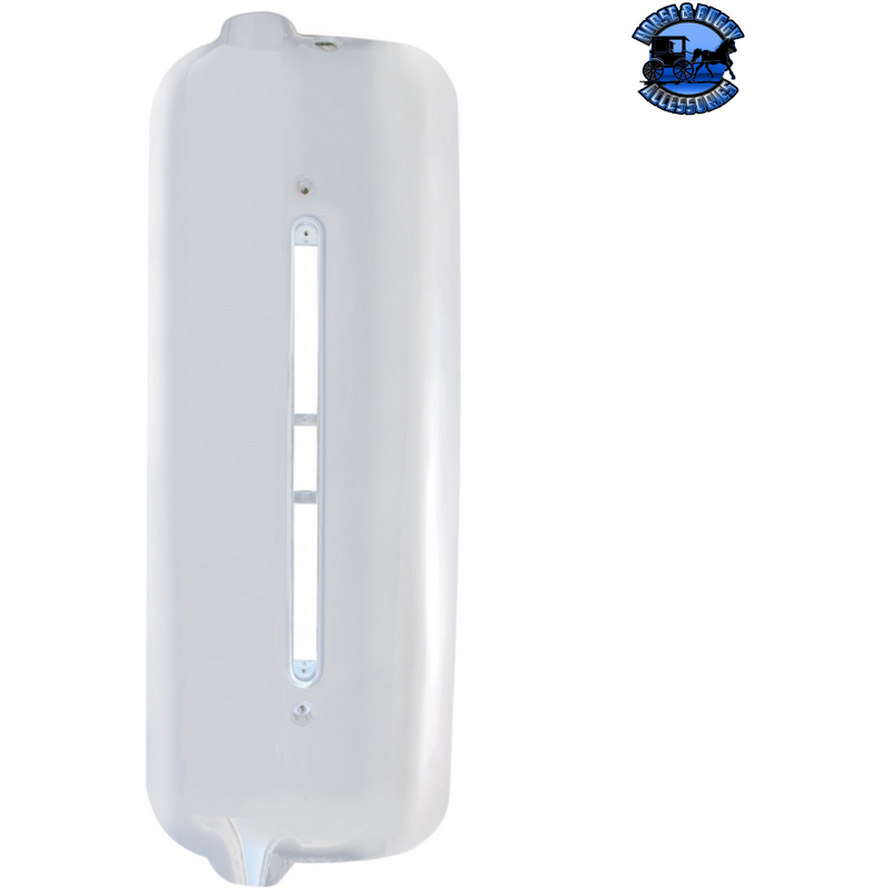 CHROME PLASTIC MIRROR COVER WITH LED CUTOUT FOR 2005 & OLDER FREIGHTLINER CENTURY (Choose Side) Mirror Cover Driver's Side Light Gray
