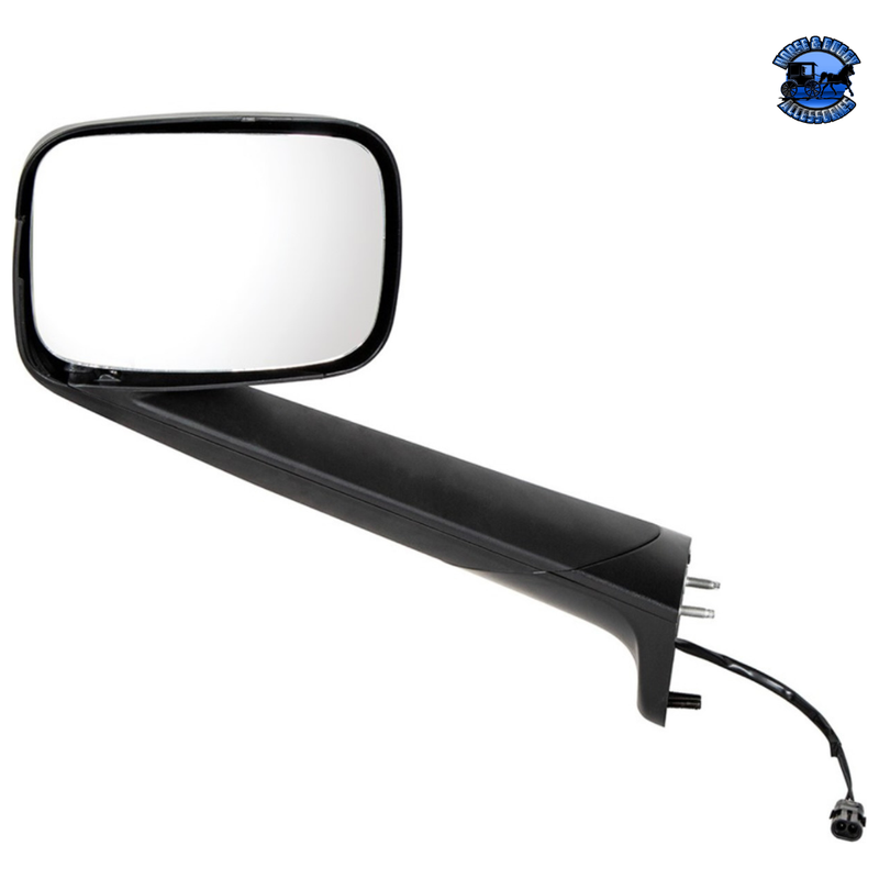 Black Hood Mirror With Heated Lens For 2018-2022 Freightliner Cascadia - Driver Hood Mirror Black / Driver's Side,Black / Passenger's Side,Chrome / Driver's Side,Chrome / Passenger's Side Lavender