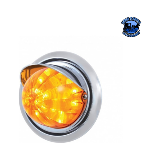 Goldenrod FRONT BUMPER LIGHT WITH 17 AMBER LED DUAL FUNCTION WATERMELON LIGHT & VISOR FOR FL COLUMBIA (Choose Color) Front Bumper Light Amber