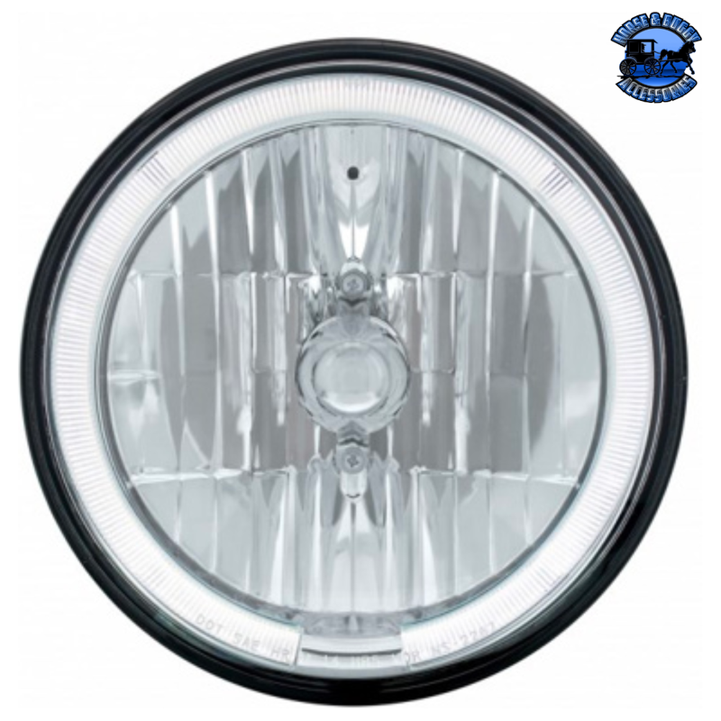 ULTRALIT - 7" CRYSTAL HEADLIGHT WITH LED HALO RING (Choose Color) HEADLIGHT White Gray