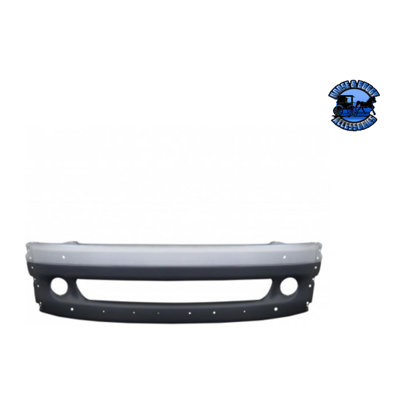#21-26020-007 Freightliner Columbia Center Bumper - Silver Without Tow Hole Center Bumper Gray