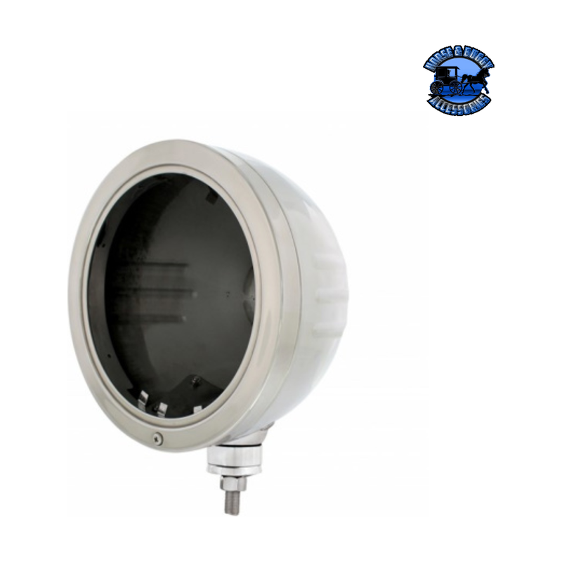 Stainless "Bullet" Embossed Stripe Headlight Housing #32729 Headlight Housing Dark Slate Gray