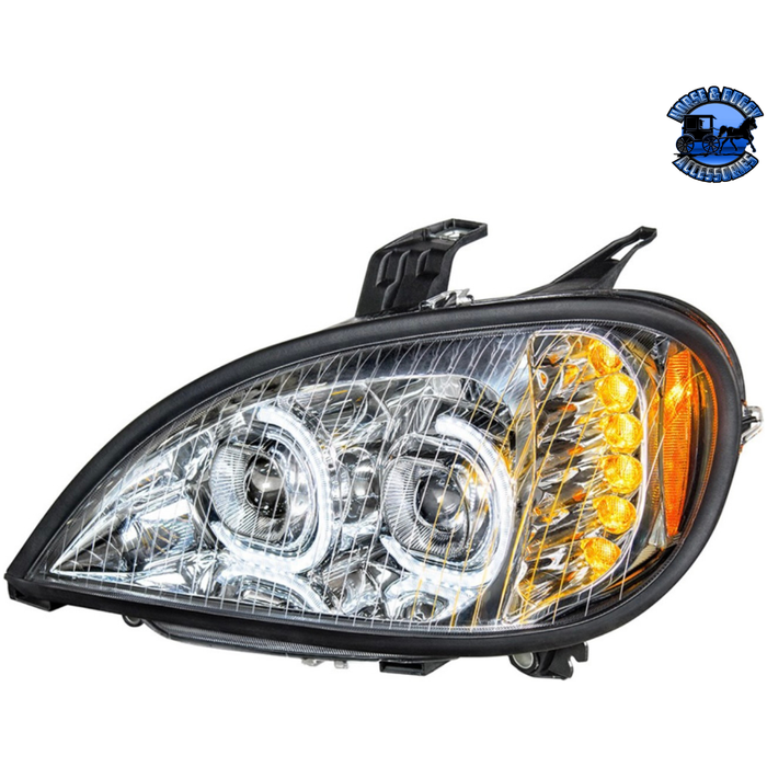 Dark Slate Gray HIGH POWER LED PROJECTION HEADLIGHT FOR 2001-2020 FREIGHTLINER COLUMBIA (Choose Color) (Choose Side) LED Headlight Chrome / Driver's Side