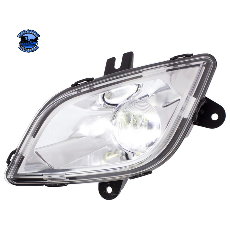 HIGH POWER LED FOG LIGHT FOR 2018-2024 FREIGHTLINER CASCADIA (Choose Color) (Choose Side) Led Light Chrome / Driver's Side Light Gray