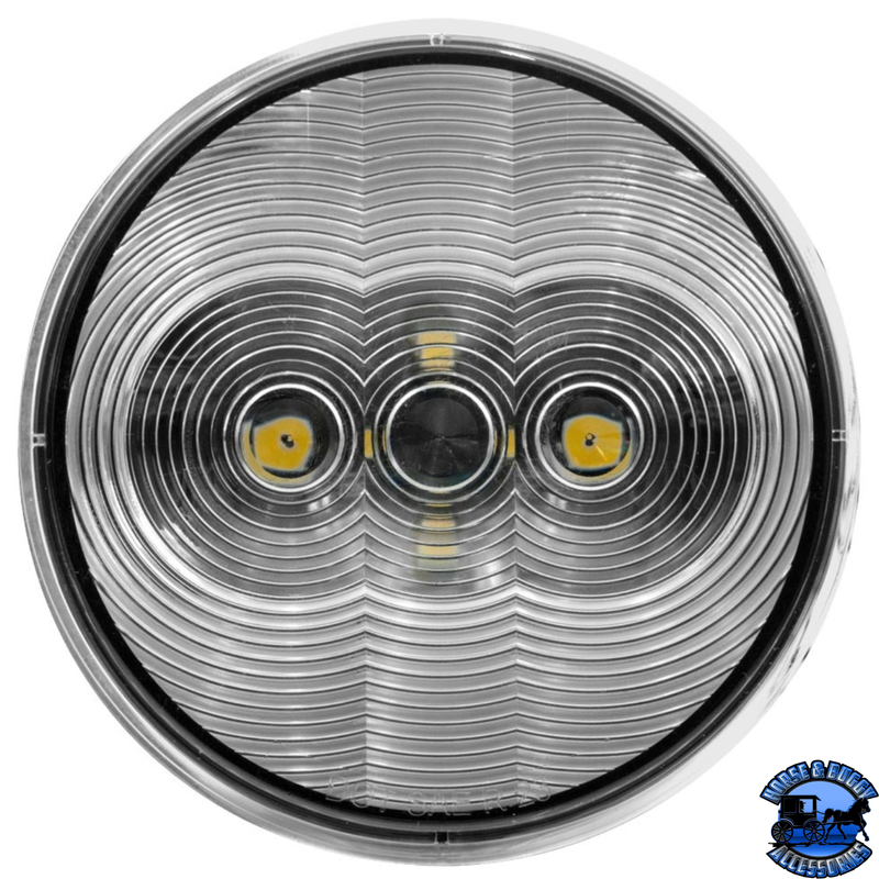 6 LED 4" Round Light (Back-Up)-White LED/Clear Lens #38065B