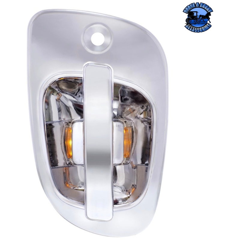 6 AMBER LED CHROME DOOR HANDLE COVER FOR 2008-2017 FREIGHTLINER CASCADIA (Choose Side) LED DOOR HANDLE COVER Passenger's Side Light Gray