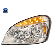 LED HEADLIGHT FOR 2008-2017 FREIGHTLINER CASCADIA (Choose Color) (Choose Side) Headlight Chrome / Driver's Side Gray