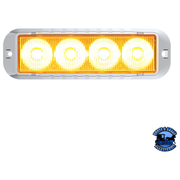 4 LED WARNING LIGHT (Choose LED Color) WARNING/LIGHT BAR Amber,Amber and White,White,Red Light Gray
