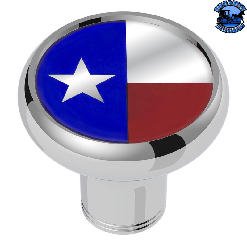 1-3/4" Round Glossy Sticker - Texas Flag #22942