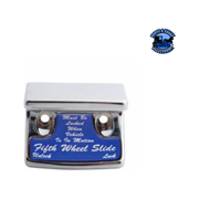 CHROME PLASTIC FIFTH WHEEL SWITCH GUARD WITH GLOSSY STICKER FOR 1990-2010 FREIGHTLINER CLASSIC (Choose Color) Fifth Wheel Switch Guard Blue Gray