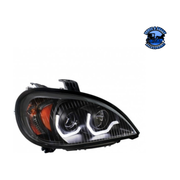 PROJECTION HEADLIGHT WITH LED POSITION LIGHT FOR 2001-2020 FREIGHTLINER COLUMBIA (Choose Color) (Choose Side) HEADLIGHT Black / Passenger's Side Dark Slate Gray