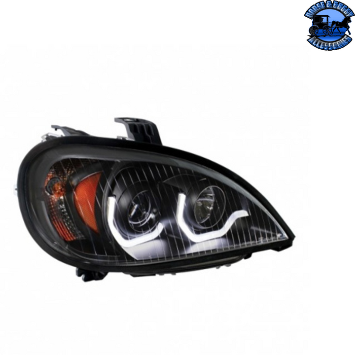 Dark Slate Gray PROJECTION HEADLIGHT WITH LED POSITION LIGHT FOR 2001-2020 FREIGHTLINER COLUMBIA (Choose Color) (Choose Side) HEADLIGHT Black / Passenger's Side