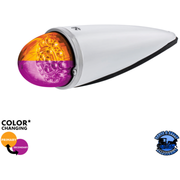 DOUBLE FURY 17 LED DUAL FUNCTION WATERMELON TORPEDO CAB LIGHT (Choose LED Color) CAB LIGHT Amber and Purple Light Gray