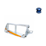 14 LED HEADLIGHT BEZEL FOR 1989-2009 FREIGHTLINER FLD (Choose Color) (Choose Side) LED Headlight Bezel Amber / Driver's Side Light Gray