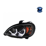 PROJECTION HEADLIGHT WITH LED POSITION LIGHT FOR 2001-2020 FREIGHTLINER COLUMBIA (Choose Color) (Choose Side) HEADLIGHT Black / Driver's Side Dark Slate Gray