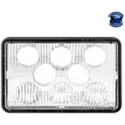 ULTRALIT - 8 HIGH POWER LED 4" X 6" HEADLIGHT (Choose High or Low) LED Headlight Low Dark Slate Gray