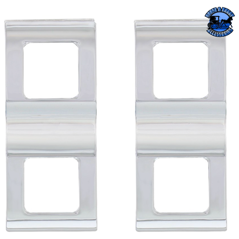 Chrome Plastic Switch Covers - 2 Openings (Card of 2) #42350 Switch Cover Light Gray