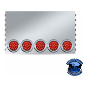Trux (20" Drop) LED Rear Center Panel 4" & 3/4" LEDs 304 Stainless Steel (choose color) REAR CENTER PANEL Red - Red Lens Gray