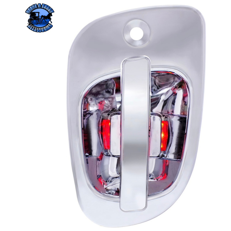 6 RED LED CHROME DOOR HANDLE COVER FOR FREIGHTLINER (Choose Side) LED DOOR HANDLE COVER Driver's Side Light Gray