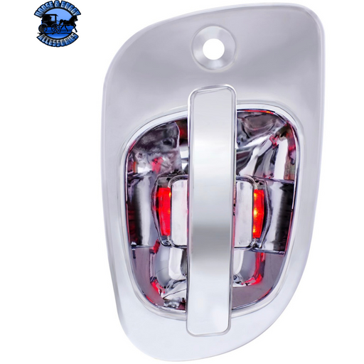Light Gray 6 RED LED CHROME DOOR HANDLE COVER FOR FREIGHTLINER (Choose Side) LED DOOR HANDLE COVER Driver's Side