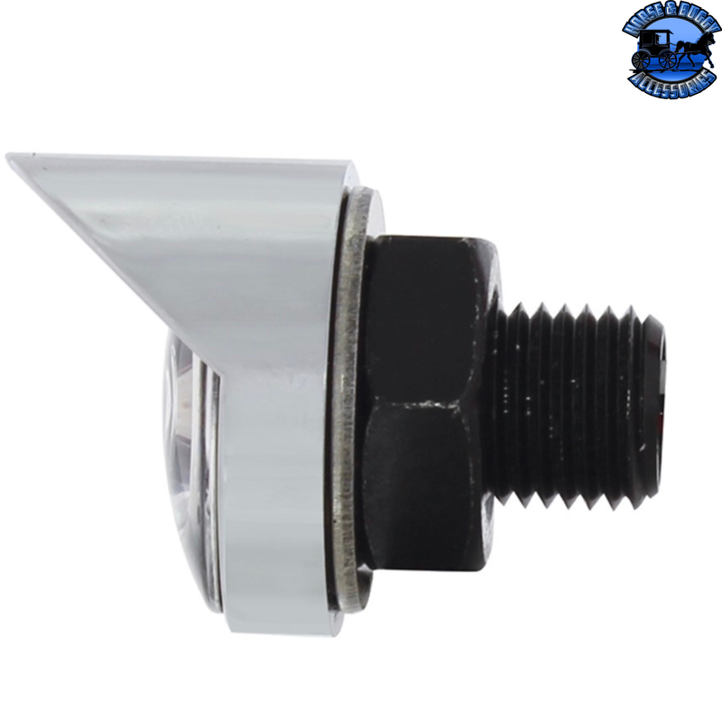 3 High Power LED 1" Light (Clearance/Marker) With Visor - Blue LED/Clear Lens #36906