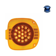 22 LED Turn Signal Light With Reflector For 1996-2010 Freightliner Century - Amber LED/Amber Lens #36769 LED TURN SIGNAL Goldenrod