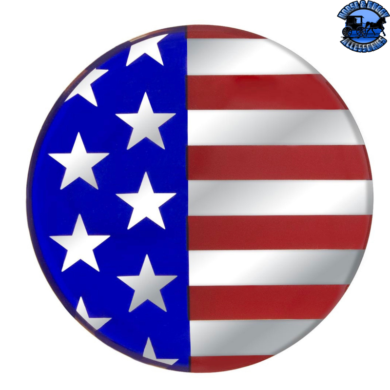 1-3/4" Round Glossy Sticker - USA Flag #22941