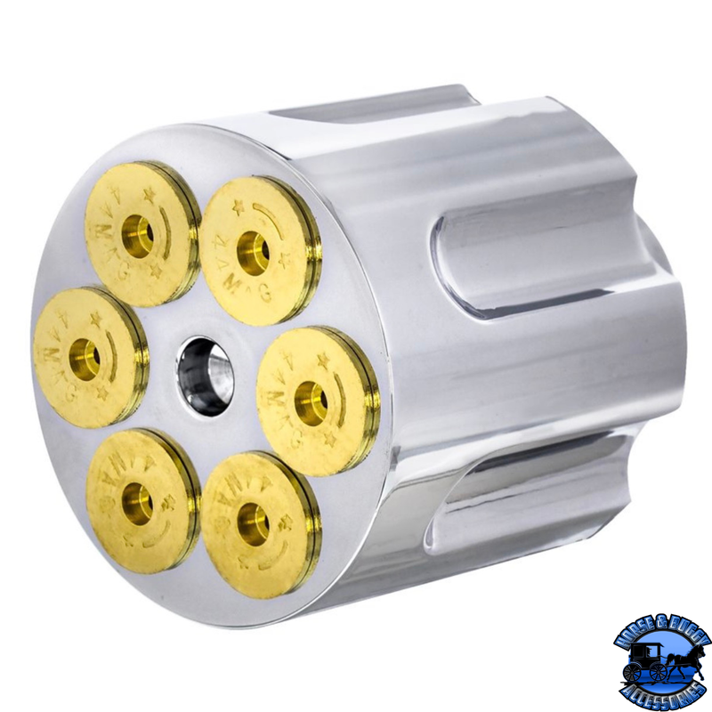 Perilla de válvula de aire de cañón de pistola de aluminio cromado - Atornillable