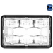 Light Gray ULTRALIT - 8 HIGH POWER LED 4" X 6" HEADLIGHT (Choose High or Low) LED Headlight High