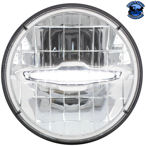 Light Gray ULTRALIT - 3 HIGH POWER LED 7" HEADLIGHT WITH 10 LED POSITION LIGHT BAR (Choose Color) LED Headlight White
