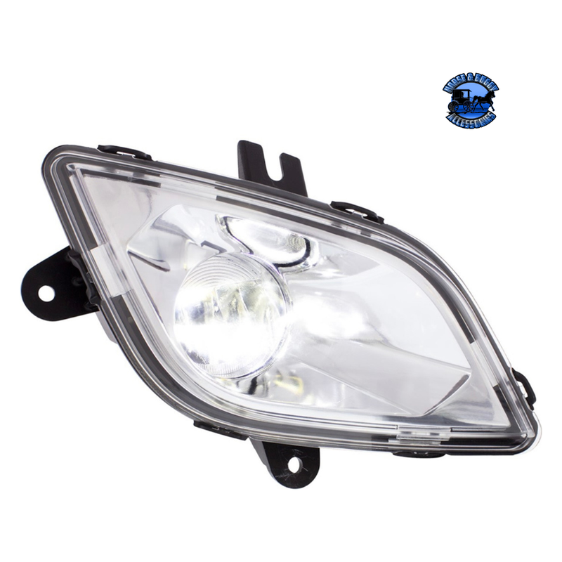 HIGH POWER LED FOG LIGHT FOR 2018-2024 FREIGHTLINER CASCADIA (Choose Color) (Choose Side) Led Light Chrome / Passenger's Side Light Gray